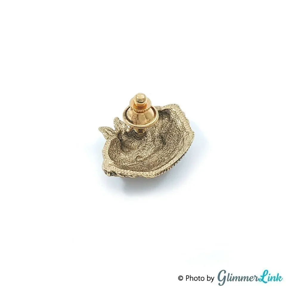 Vintage Avon Basket of Love Bunnies in Woven Basket Pin